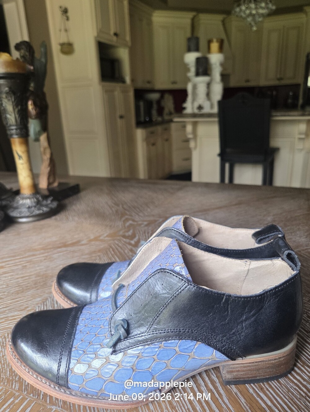 Freebird Mabel Leather Croc Embossed Slip On Shoes Designer Handmade #90 - Picture 2 of 16